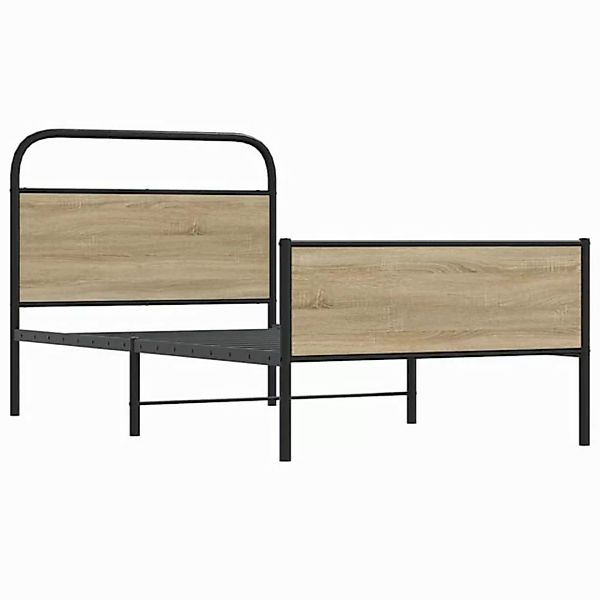 vidaXL Bett Bettgestell ohne Matratze 107x203 cm Sonoma-Eiche Holzwerkstoff günstig online kaufen