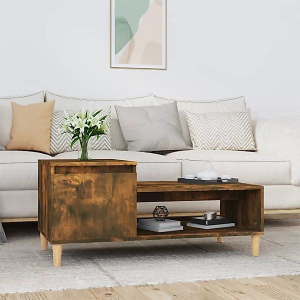 Vidaxl Couchtisch Räuchereiche 100x50x45 Cm Holzwerkstoff günstig online kaufen