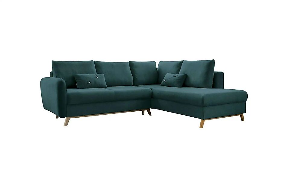 Miuform Ecksofa mit Schlaffuntkion Scandic Lagom ¦ türkis/petrol ¦ Maße (cm günstig online kaufen