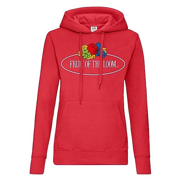 Fruit of the Loom Kapuzensweatshirt Damen Kapuzenpullover mit Vintage-Logo günstig online kaufen
