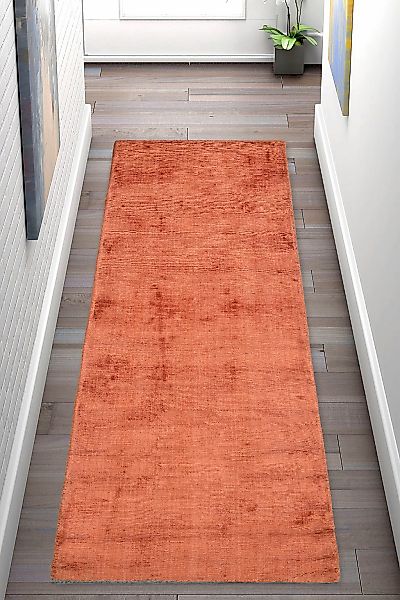 my home Läufer Shirley, handgewebter Viskose-Teppich, farblich changierend, günstig online kaufen