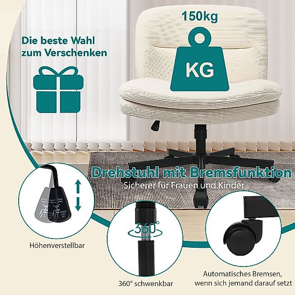 Durrafy Drehstuhl Schreibtischstuhl,lastabhängig gebremste Rollen,samtstuhl günstig online kaufen