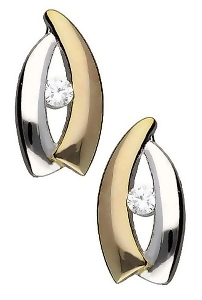 Limana Paar Ohrstecker Ohrringe 925 Silber 18k Gold vergoldet 2 farbig Dame günstig online kaufen