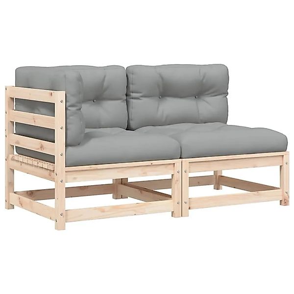 vidaXL Gartensofa mit Kissen 2-Sitzer Massivholz Kiefer 838118 günstig online kaufen