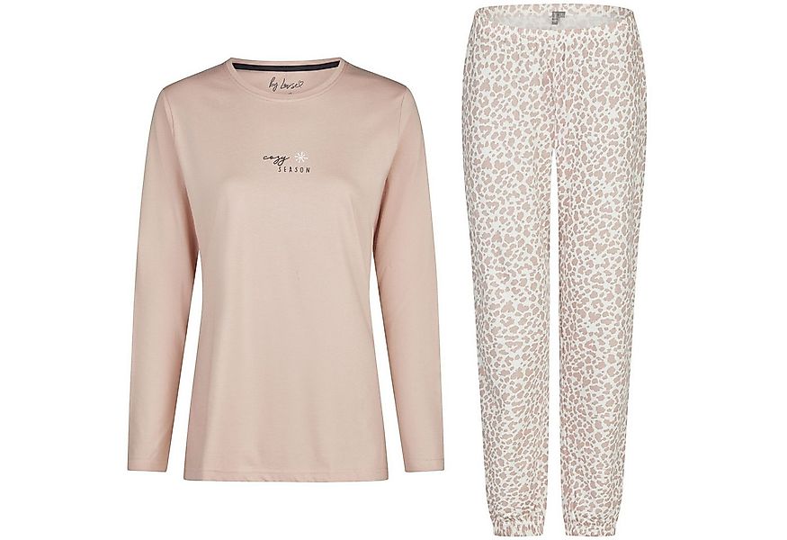 By Louise Schlafanzug by Louise Damen Pyjama mit Kuschelsocken Nachtwäsche günstig online kaufen
