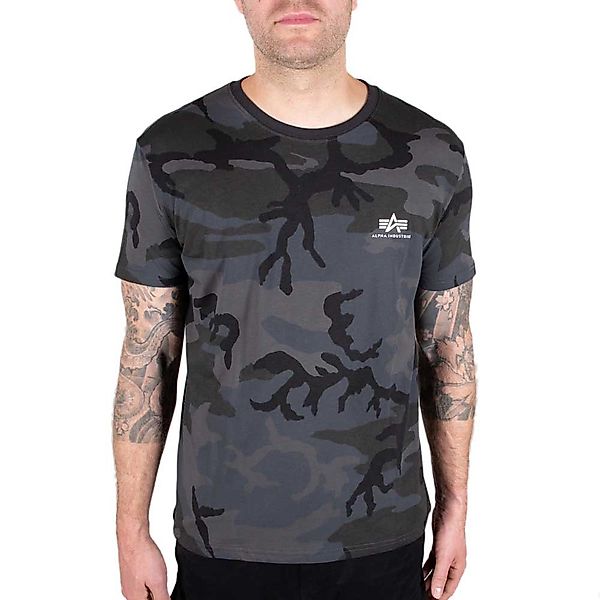 Alpha Industries Backprint Camo Kurzärmeliges T-shirt XL Black Camo günstig online kaufen