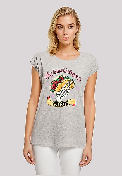 F4NT4STIC T-Shirt My Herz belongs to tacos Premium Qualität günstig online kaufen