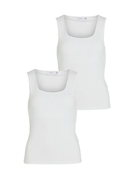 Vila Shirttop 2er-SET Tank Top Bluse Figurbetont (2-tlg) 8457 in Weiß günstig online kaufen