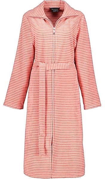 Cawö Damenbademantel Damen Morgenmantel mit Reißverschluss, Midi, Baumwolle günstig online kaufen