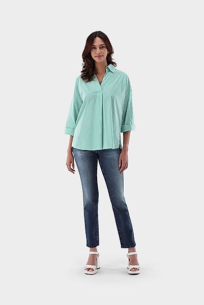 Schlupfbluse locker geschnitten und gestreift günstig online kaufen