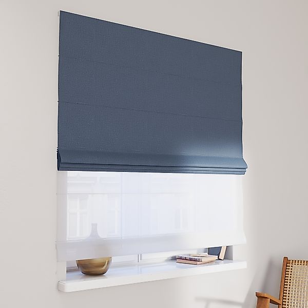 Dekoria Doppelraffrollo Duo, dunkelblau, 110 x 150 cm günstig online kaufen