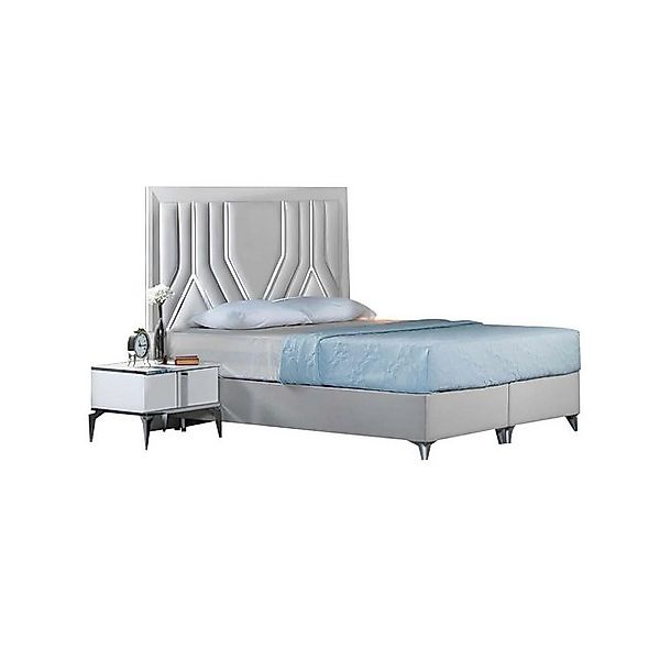 JVmoebel Bett Designer Weißes Doppelbett Schlafzimmerbetten Holz Edler Bett günstig online kaufen