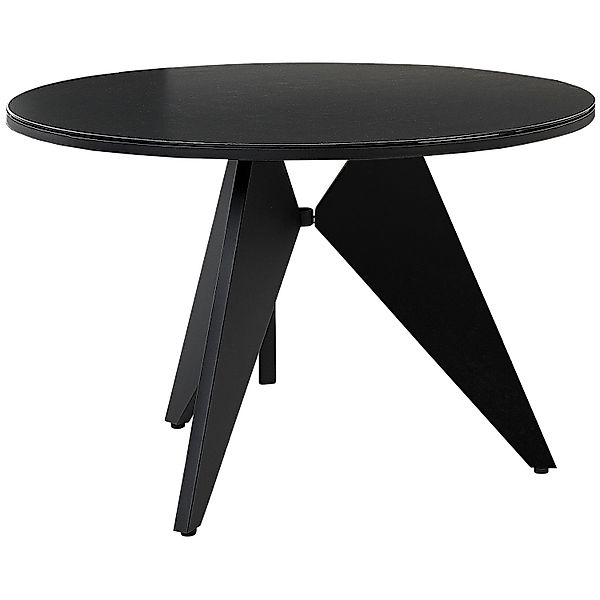 Beliani Runder Tisch OLMETTO Schwarz 110x110x74 günstig online kaufen
