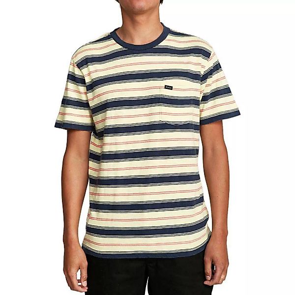 Rvca Davis Stripe Kurzärmeliges T-shirt S Sun Yellow günstig online kaufen