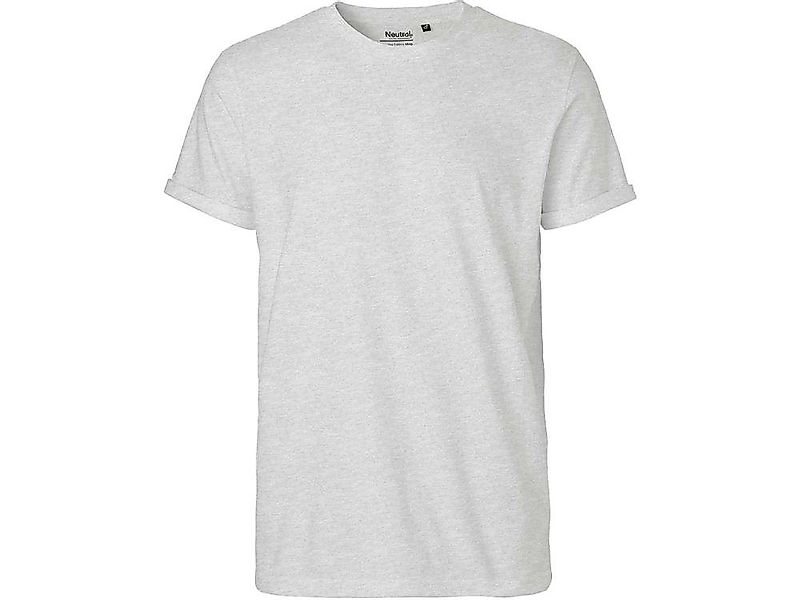 Neutral T-Shirt Neutral Bio-Herren-T-Shirt mit Roll-Up-Ärmeln günstig online kaufen