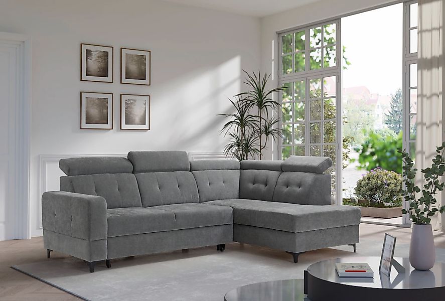 exxpo - sofa fashion Ecksofa "Monte, Kopfteile verstellbar, optional mit Be günstig online kaufen