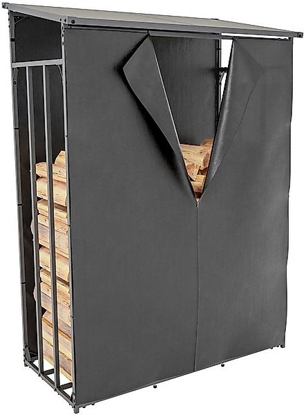 CLP Kaminholzregal Ruston Aluminium, BxTxH:130x70x185 cm, mit Plane günstig online kaufen