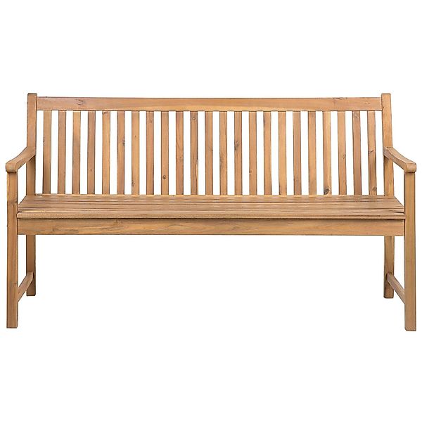 Beliani Gartenbank VIVARA Heller Holzfarbton 61x160x88 günstig online kaufen
