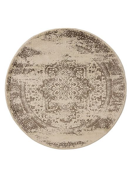 Interiyou Teppich Suzuka, Rund, Höhe: 6 mm, Teppich Kurzflor, Vintage, Orie günstig online kaufen