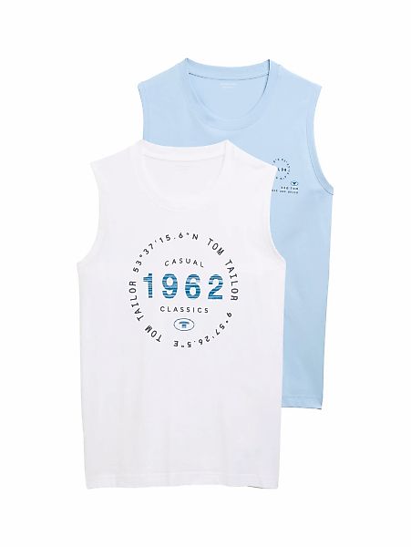 TOM TAILOR T-Shirt Packung, 2 Stk. mit Logo-Print günstig online kaufen