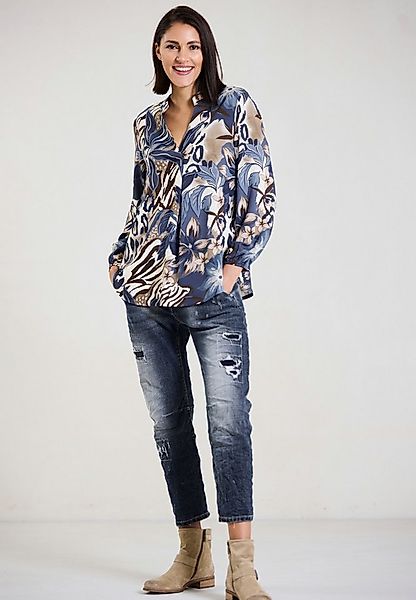 Andijamo-Fashion Schlupfbluse WILD ELEGANCE Bluse kombiniert exotischen Ani günstig online kaufen