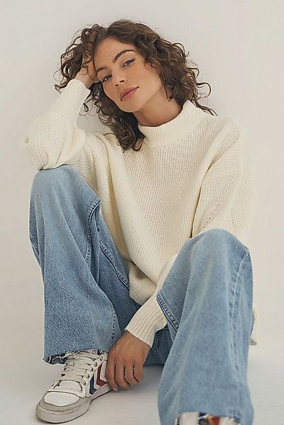 SENSES.THE LABEL Rundhalspullover im Rippstrickmuster günstig online kaufen