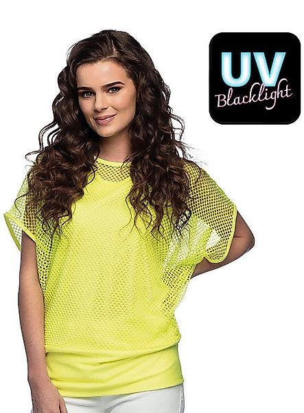 Boland T-Shirt Kurzarm Netzhemd neon-gelb Blickdichtes Tanktop mit übergest günstig online kaufen
