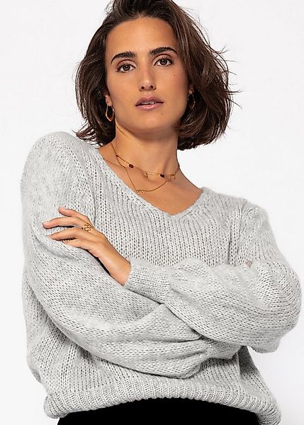 SASSYCLASSY Strickpullover Pullover mit V-Ausschnitt für Damen Weicher Stri günstig online kaufen