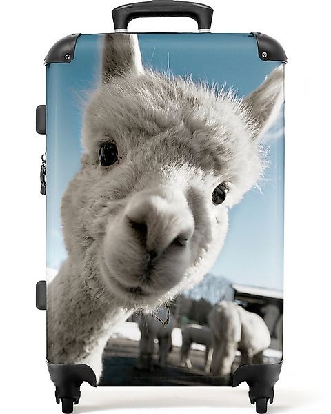 NoBoringSuitcases.com© Hartschalen-Trolley mit leuchtende Räder - Alpaka - günstig online kaufen