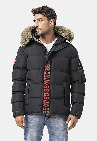 Cipo & Baxx Winterjacke "CM227" mit Kapuze warm gefüttert mit Fellkapuze & günstig online kaufen