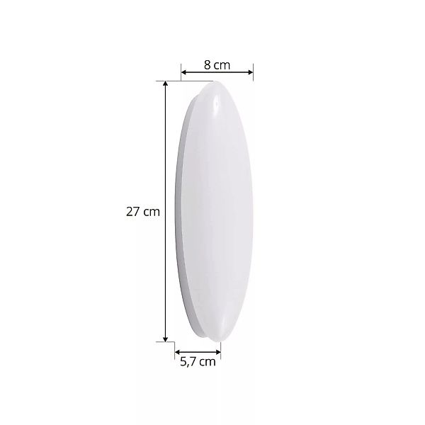 Lucande Leihlo LED-Wandleuchte, oval, weiß günstig online kaufen