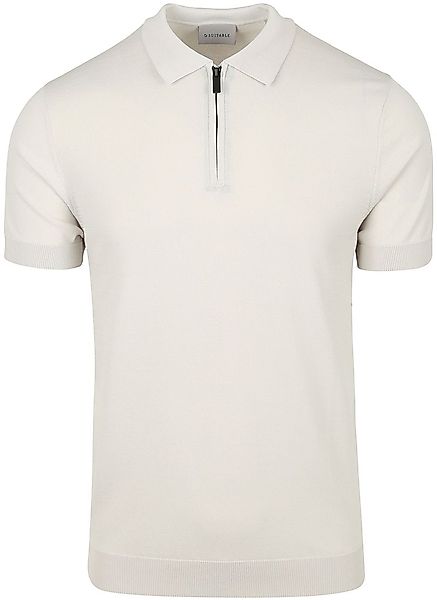 Suitable Knitted Half Zip Poloshirt Beige - Größe XXL günstig online kaufen