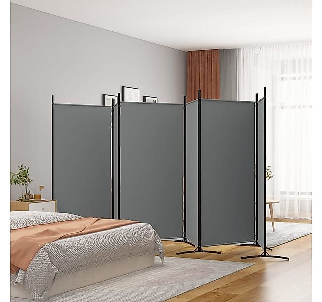 vidaXL Paravent 520 x 180 cm 6-tlg Paravent Anthrazit 520x180 cm Stoff Span günstig online kaufen