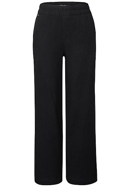 STREET ONE Stoffhose Wide Leg Musselin Hose (1-tlg) günstig online kaufen