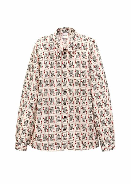 MADELEINE Langarmbluse "Bluse Baumwollbluse mit Kartenspiel-Motiven" günstig online kaufen