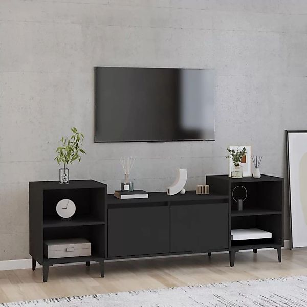 Vidaxl Tv-schrank Schwarz 160x35x55 Cm Holzwerkstoff günstig online kaufen