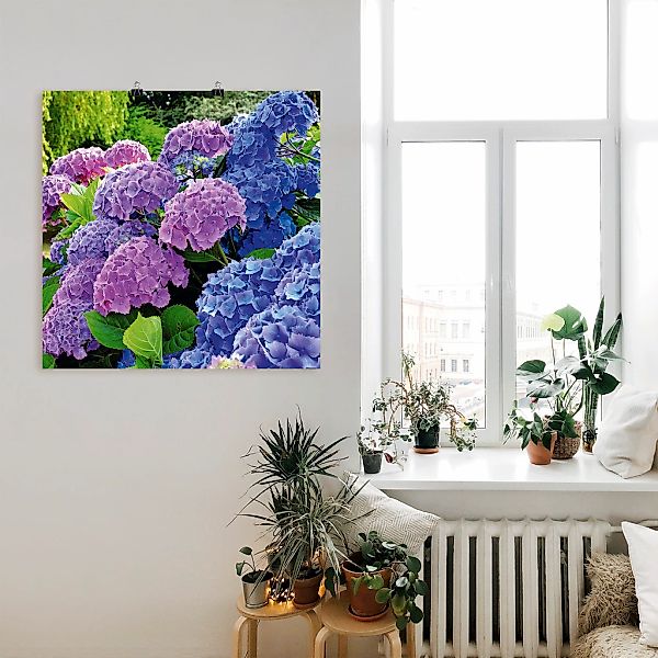 Artland Wandbild "Hortensien im Garten", Blumen, (1 St.), als Alubild, Outd günstig online kaufen