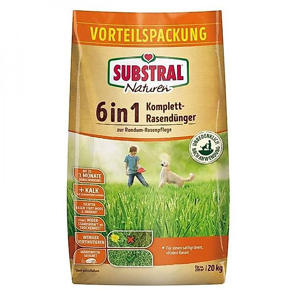 Substral Gartenbau-Substrat Substral Naturen Komplettrasendünger 6in1 günstig online kaufen