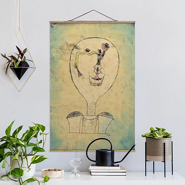 Stoffbild Abstrakt mit Posterleisten - Hochformat Paul Klee - Die Knospe günstig online kaufen