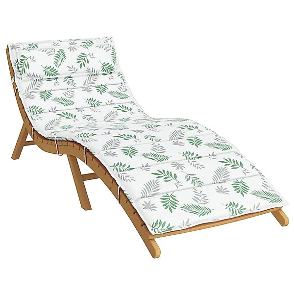 vidaXL Sonnen-Lounger Kissen Weiß und Grün 180 x 60 x 4 cm 361870 günstig online kaufen
