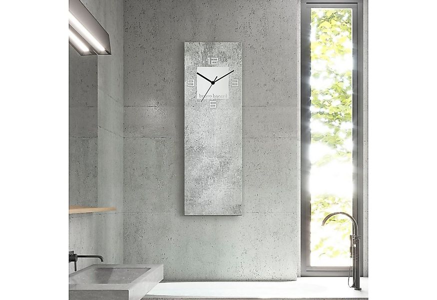 Bruno Banani Wanduhr Beton auf Glas (wahlweise mit Quarz- oder Funkuhrwerk, günstig online kaufen