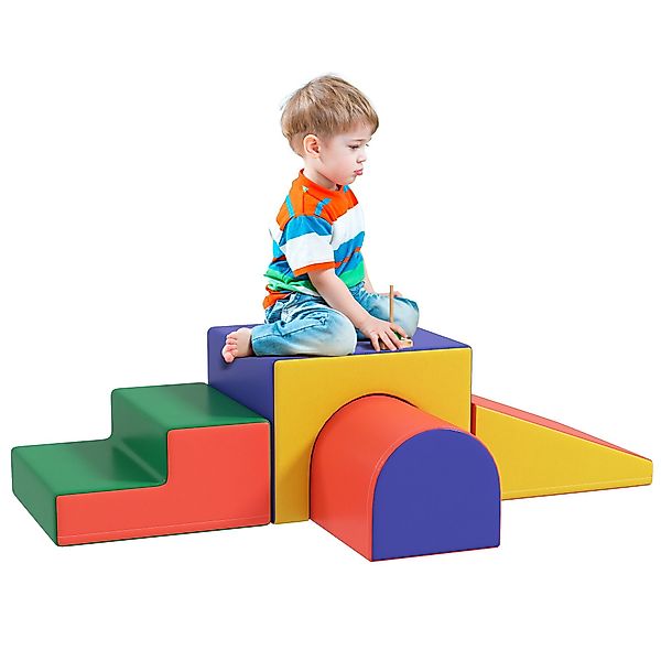 HOMCOM 4er-Set Bauklötze Bauspielzeug zum krabbeln, günstig online kaufen