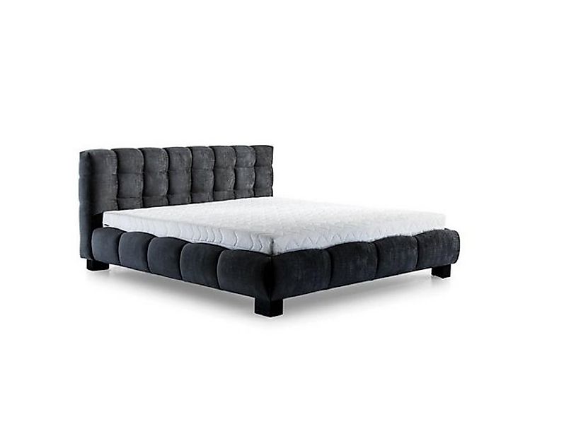 JVmoebel Bett Bett Grau Schlafzimmer Möbel Textil Design 160x200cm Polster günstig online kaufen