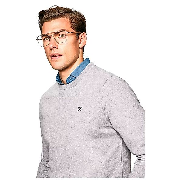 Hackett London Logo Sweatshirt L Light Grey Marl günstig online kaufen