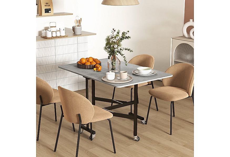 HOMCOM Klapptisch Esszimmertisch für 4-6 Personen, 120cm x 80cm x 73cm (Küc günstig online kaufen