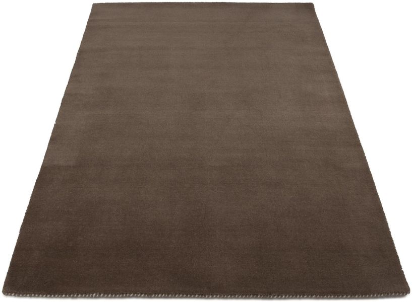 carpetfine Wollteppich "Gabbeh Lola Uni" rechteckig 14 mm Höhe mit natürlic günstig online kaufen