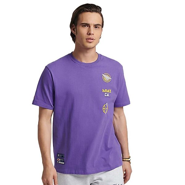 Superdry Varsity Arch Kurzärmeliges T-shirt XL Purple Opulence günstig online kaufen