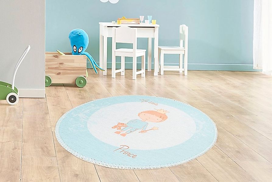 Arte Espina Kinderteppich »Bambini 300«, rund, 5 mm Höhe, Fantasievoll bedr günstig online kaufen