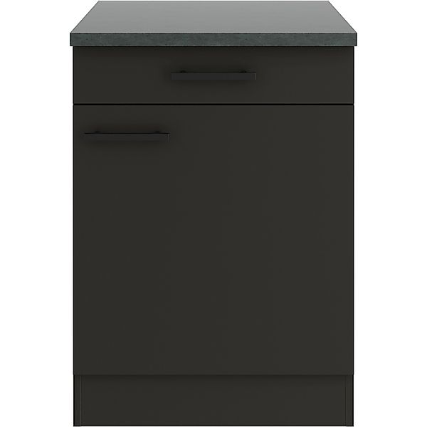 OPTIFIT Madrid420 Küchen-Unterschrank 60 cm Anthrazit Matt günstig online kaufen