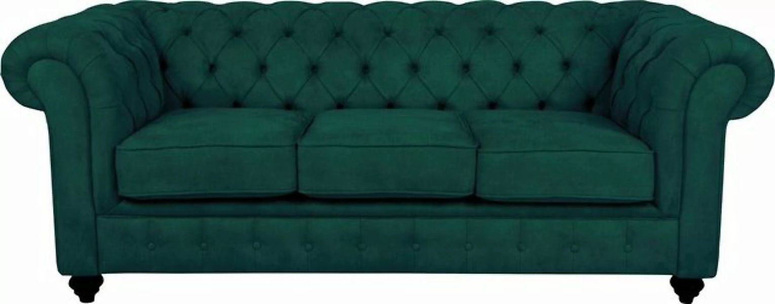 Home affaire Chesterfield-Sofa Duc 3-Sitzer, hochwertige Knopfheftung im Rü günstig online kaufen